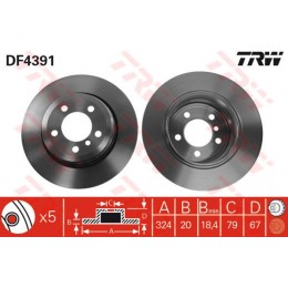 DF4391 TRW  bremžu disks