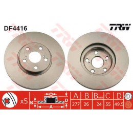 DF4416 TRW  bremžu disks