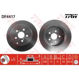 DF4417 TRW  bremžu disks