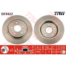 DF4422 TRW  bremžu disks