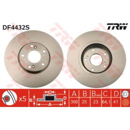 DF4432S TRW  bremžu disks