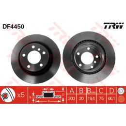 DF4450 TRW  bremžu disks