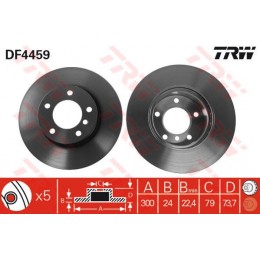 DF4459 TRW  bremžu disks