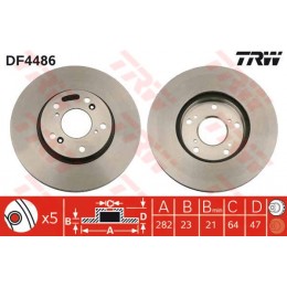 DF4486 TRW  bremžu disks