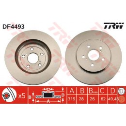 DF4493 TRW  bremžu disks