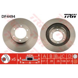 DF4494 TRW  bremžu disks