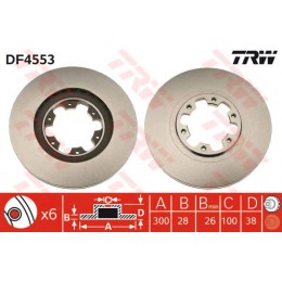 DF4553 TRW  bremžu disks