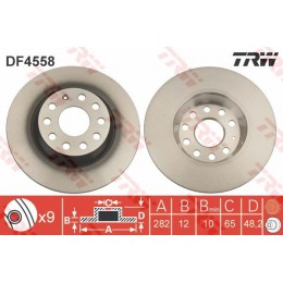 DF4558 TRW  bremžu disks