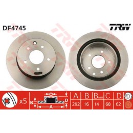 DF4745 TRW  bremžu disks
