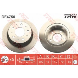 DF4750 TRW  bremžu disks