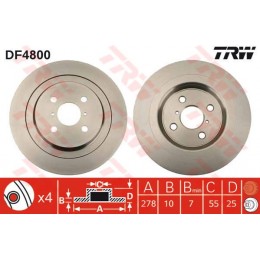 DF4800 TRW  bremžu disks