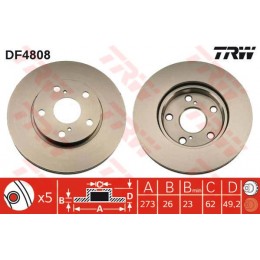 DF4808 TRW  bremžu disks