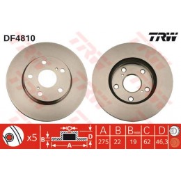 DF4810 TRW  bremžu disks