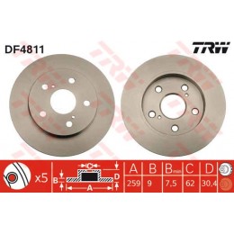 DF4811 TRW  bremžu disks