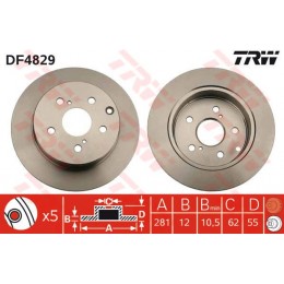 DF4829 TRW  bremžu disks
