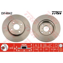 DF4842 TRW  bremžu disks