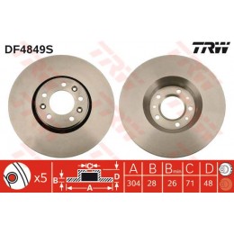 DF4849S TRW  bremžu disks