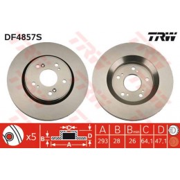 DF4857S TRW  bremžu disks