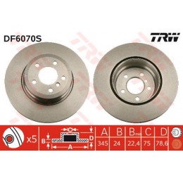 DF6070S TRW  bremžu disks