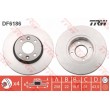 DF6186 TRW тормозной диск