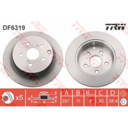 DF6319 TRW  bremžu disks