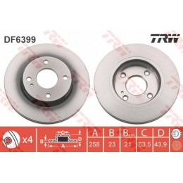 DF6399 TRW  bremžu disks