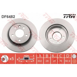 DF6482 TRW  bremžu disks