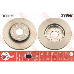 DF6679 TRW  bremžu disks