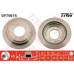 DF7061S TRW  bremžu disks
