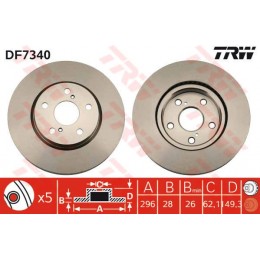 DF7340 TRW  bremžu disks