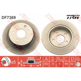 DF7369 TRW  bremžu disks