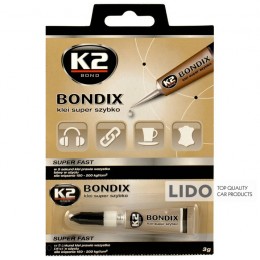 Супер клей K2 BONDIX SUPER FAST 3гр - для очень быстрого склеивания