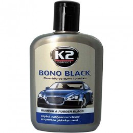 Средство для ухода - обновления и консервации бамперов и других резиновых и пластмассовых частей авто BONO Black K2  200ml - черный 