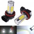 H11 balta LED COB auto spuldze pretmiglas lukturiem