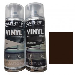 Ādas un vinila krāsa 400ml tumši brūna RAL8019 CAR-PEP aerosols - Akrila krāsa natur. un māksl. ādai - vinilam un PVC