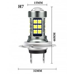 H7 белая CANBUS LED 27 диодов лампочка для противотуманных фар