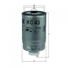 KC43 KNECHT MAHLE FILTER degvielas filtrs