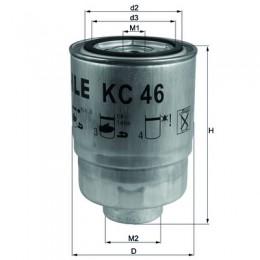 KC46 KNECHT MAHLE FILTER degvielas filtrs