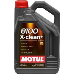5L MOTUL 8100 X-CLEAN+ 5W30 C3 моторное масло BMW LL-04, MB229.51, VW504.00-507 5w-30