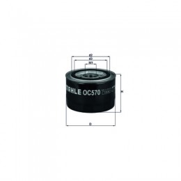 OC570 KNECHT MAHLE FILTER eļļas filtrs