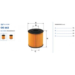 OE662 масляный фильтр FILTRON (analogi WL7261, OX149D, HU819x)