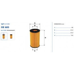 OE683 Eļļas filtrs FILTRON (analogi WL7430, OX153/7D1, HU718/6x)