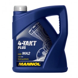 4л - 4 TAKT PLUS MANNOL  масло Для мотоциклов ,скутеров, садовой техники.  Полусинтетика