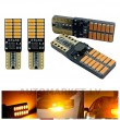 W5W oranža WY5W 12V - T10 LED 24 diožu CANBUS auto spuldze. Lampa gabarita lukturiem un salonam
