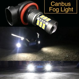 H11 balta LED CANBUS 27 diožu auto spuldze pretmiglas lukturiem