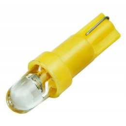 T5 Dzeltena 1 diožu LED auto spuldze 12V auto paneļa un salona apgaismojumam