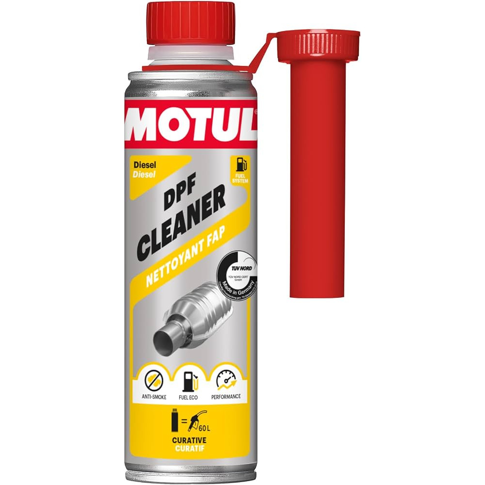 Motul DPF Cleaner, priedas dyzeliniam kurui, suodžių filtro valiklis, 300 ml / 60 l