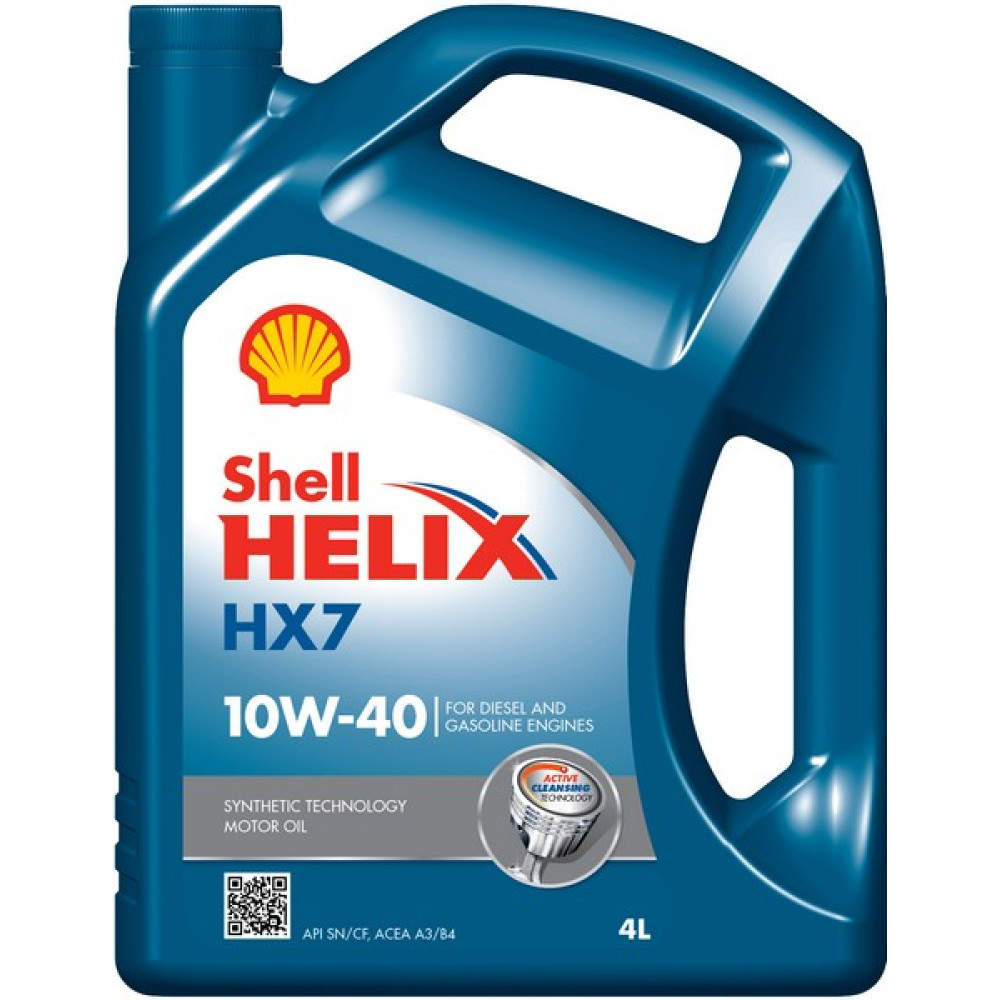 4L 10W40 SHELL HELIX HX7 motoreļļa 4L 10W40 SHELL HELIX HX7 motoreļļa