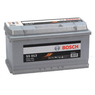 100Ah, 830A, 12V  Akumulators BOSCH S5013 (-+) 353x175x190mm