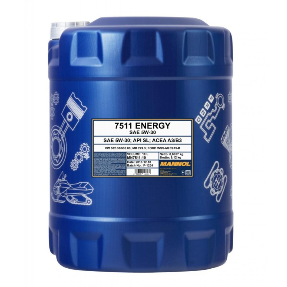 10L - 5W30 ENERGY MANNOL 7511 motoreļļa 10L - 5W30 ENERGY MANNOL 7511 motoreļļa